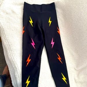 Ultracor women’s neon lightning workout leggings size large